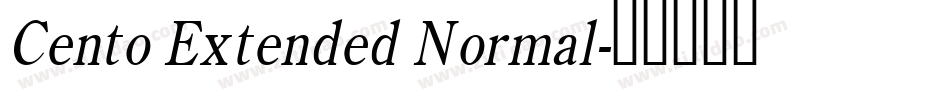 Cento Extended Normal字体转换